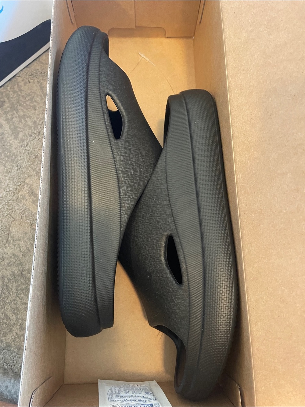 Men's Black Slip-On Foam Slides - Cushioned Everyday Sandals